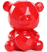 Bear Piggy Bank, Cute Geometry Money Bank, Unbreakable Coin Bank for Girls and Boys, Great Birthd...