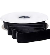 Ribbli Polyester Black Velvet Ribbon,1Inch,10-Yard Spool,Use for Choker,Gift Wrapping,Floral Bouq...