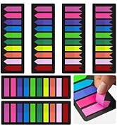 KICNIC 1500 Pieces Page Markers Sticky Index Tabs, Arrow Flag Tabs Self Adhesive, Colored Notes T...