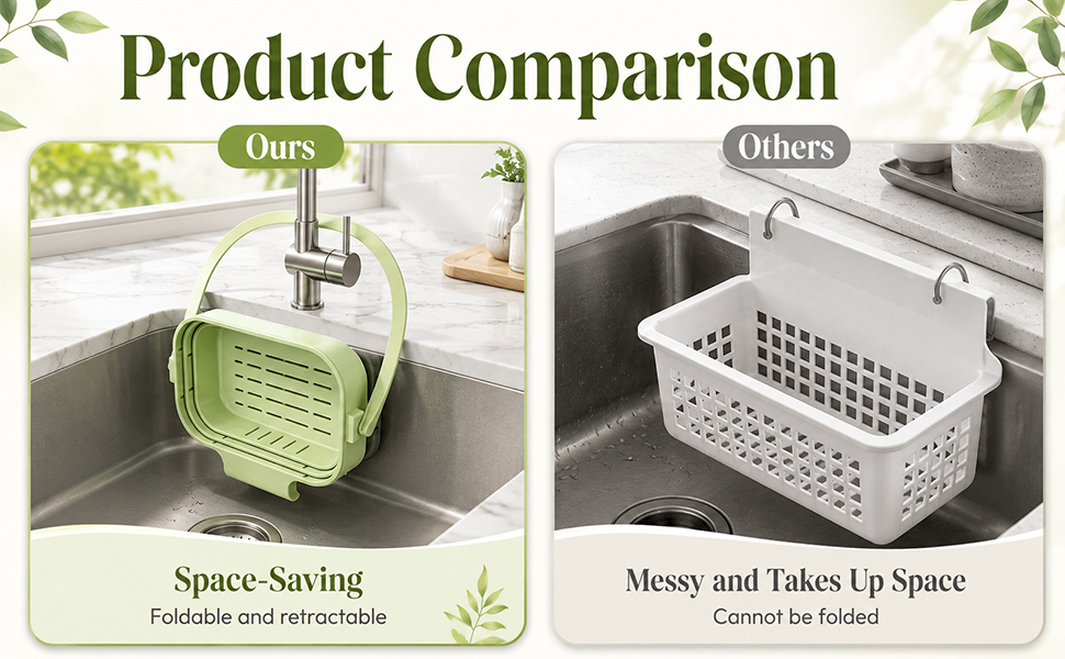Foldable Hanging Kitchen Sink Drain Basket