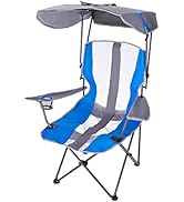 SwimWays Kelsyus Original Foldable Canopy Chair for Camping, Tailgates, and Outdoor Events, Grey/...