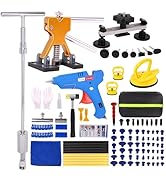 Car Dent Puller Kit,112 PCS Dent Repair Tool,Paintless Dent Removal with Golden Lifter,Bridge Pul...