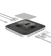 GEWOKLIY USB C Docking Station for Mac Mini,USB C hub 5Gbps,HDMI 4K@60hz, SD/TF Card Reader, 2.5 ...
