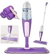 Spray Mop for Floor Cleaning - SEVENMAX Microfiber Floor Mop with 550ML Refillable Bottle 3 Washa...