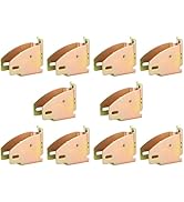 NATGAI 10 Pack E-Track Wood Beam Socket Fittings, Shelf Brackets for 2x4 &amp; 2x6 Lumber, E Track Ac...