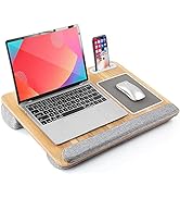 LORYERGO Laptop Lap Desk - Portable Laptop Desk Tray, Lap Drawing &amp; Writing Desk with Phone Table...