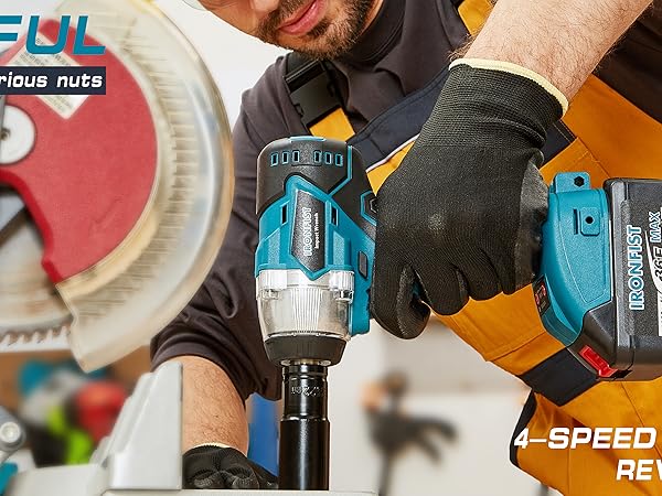 Cordless impact wrench drive power wrenches electric 1/2 inch high torque brushless socket set combo