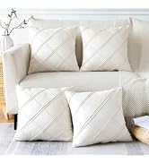 OTOSTAR Set of 4 Soft Velvet Decorative Throw Pillow Covers Diamond Pattern Square Pillowcases Lu...