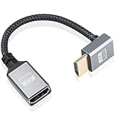 GINTOOYUN 4K HDMI Extension Cable 90 Up Angled Degree HDMI Male to Female Extension Cable 4K @60H...