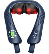 Beleduc Cordless Neck Massager for Pain Relief Deep Tissue, Shiatsu Neck Shoulder Massager with H...