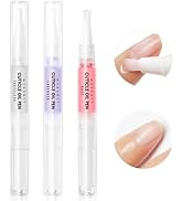 Makartt 3Pcs Cuticle Oil Pen Nail Care Set, Nail Cuticle Revitalizer Oil 5ML Nail Repair Oil Cuti...