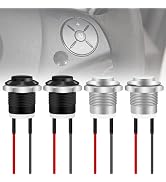 Tmyjfjingxi 4PCS 12mm Momentary Push Button Switch IP65 Waterproof Push Button Switch with Pre-Wi...