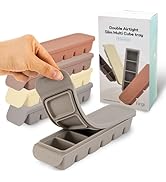 Firgi Silicone Freezer Trays with Lid,1oz 6 Section 4Sets - Leak Proof Silicone Freezer molds for...