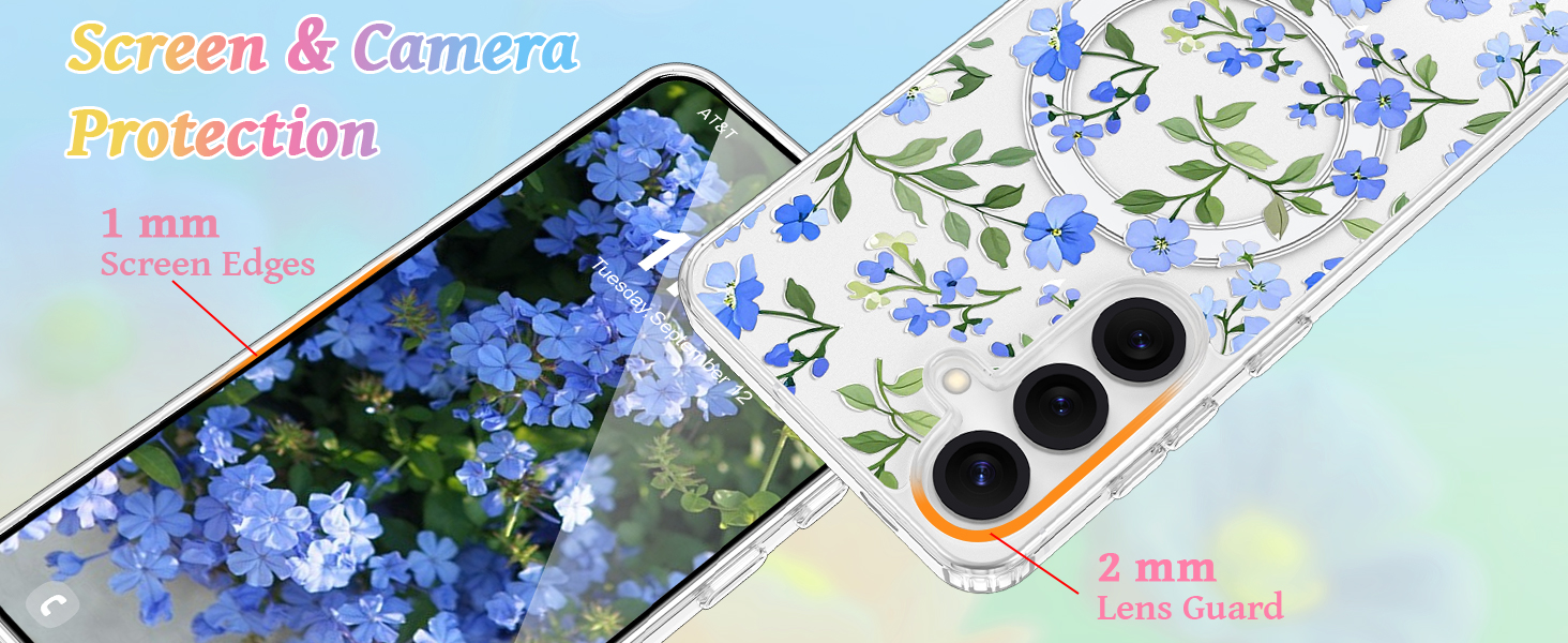 4(4)-raised screen camera protection phone case pretty aesthetic flower phone case