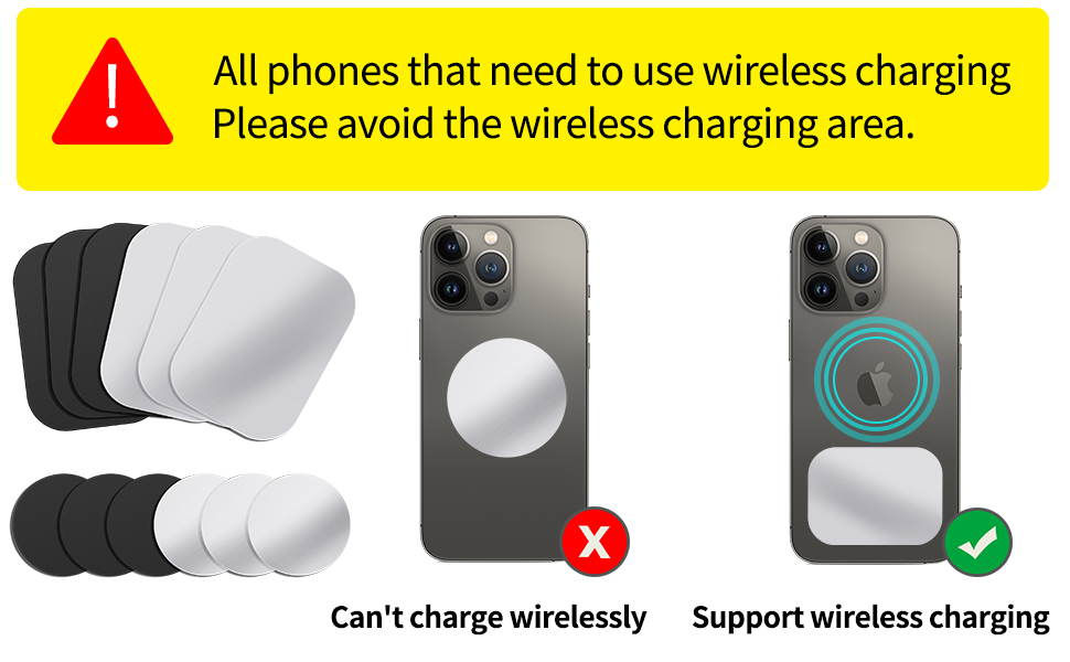wireless charging metal plates