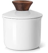 DOWAN Butter Crock for Counter, French Butter Keeper Crock with Water, Ceramic Airtight Butter Di...