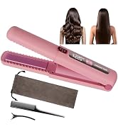 LAMA Portable 2 in 1 Travel Straightener and Curler, Cordless Hair Straightener 4500mAh, Recharge...