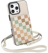 uCOLOR Case for iPhone 16 Pro Wallet Case for Women, Crossbody Zipper Purse with Shoulder Wristle...