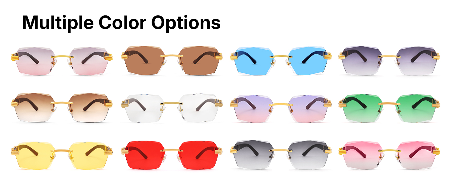 rimless sunglasses