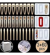 MOUGIGI 63PCS Resin Molds DIY Hair Clip Jewelry Casting Mold,Resin Hair Clips Mold for Hair Pin M...