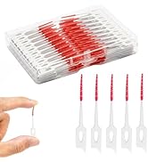 ACSKD Dental Floss Picks, 200 Count, Soft Rubber Brush Head, Interdental Brushes with Convenient ...