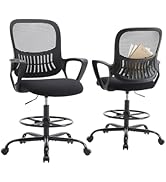 DUMOS Drafting Chair - Ergonomic Tall Office for Standing Desk, Counter with Height Adjustable an...