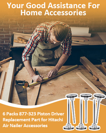 6 Packs 877-323 Piston Driver Replacement Part for Hitachi Air Nailer Accessories