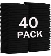MRD's Home 12" x 12" Black Microfiber Cleaning Cloth,40Pack Multi-Purpose Reusable Cleaning Cloth...