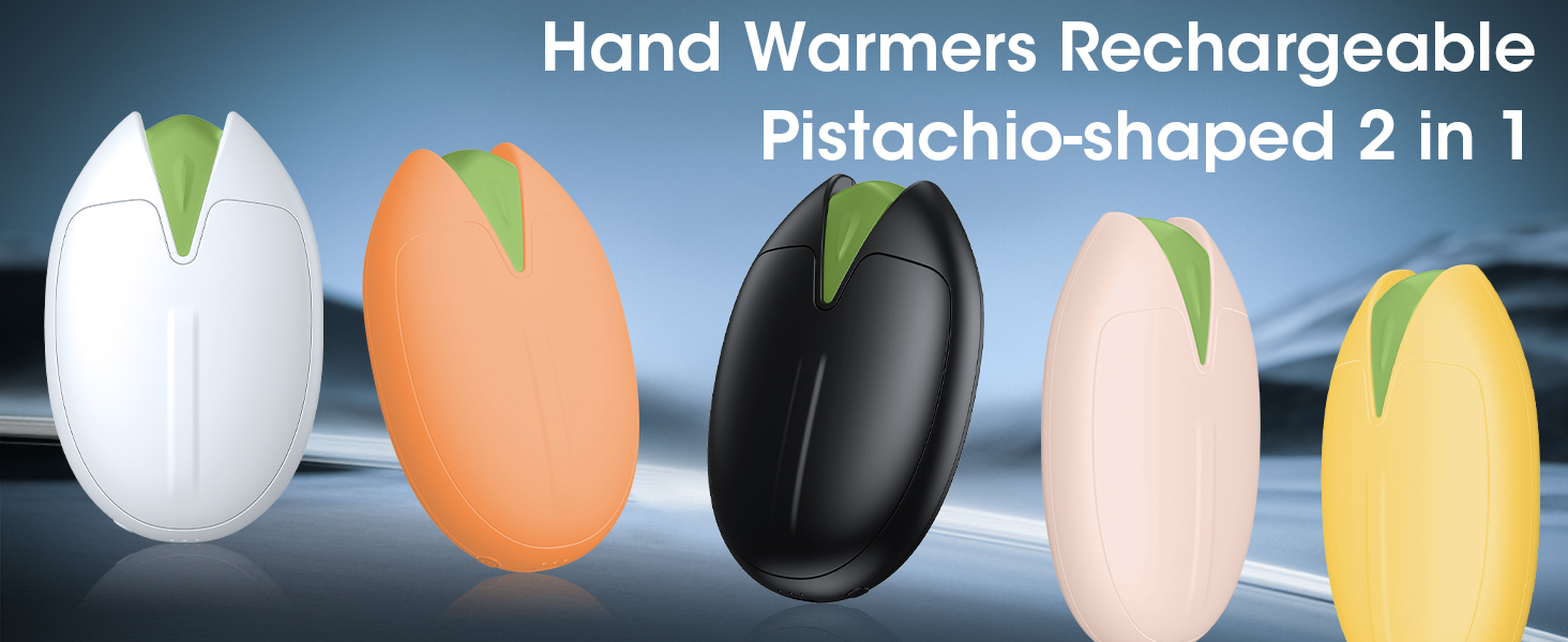 Hand Warmers Rechargeable Pistachio-shaped 2 in 1