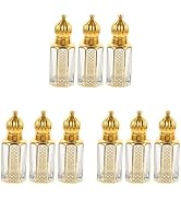 FRCOLOR 9 Pcs Essential Oil Bottles - Empty Perfume Holders, Vintage Decor, Glass Roller Bottles ...