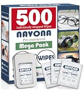 500 Count Lens Wipes for Eyeglasses – Pre-Moistened, Individually Wrapped Eyeglass Cleaning Wipes...