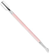 Makartt Cuticle Pusher, Pink Cuticle Remover, Professional Stainless Steel Nail Cleaner Dual Ende...