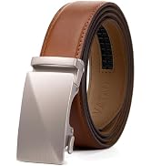 VATAN Men's Belt Leather Ratchet Belt for Men Dress Casual Every Day with Adjustable Buckle, Trim...