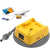 QKJCE Starlink Mini Battery Adapter Compatible with DeWalt, [Low Voltage Cutoff Protection] 5FT S...