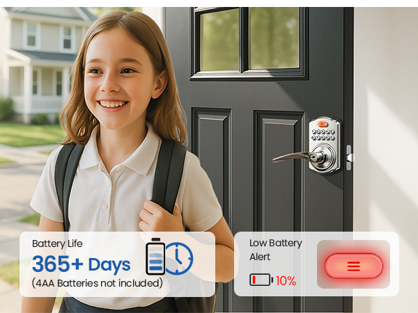 kaypad door lock with handle