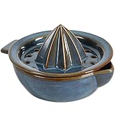 Ceramic Citrus Lemon Orange Juicer Manual Squeezer, Hand Juicer Reamer Rotation Press with 6.8oz ...