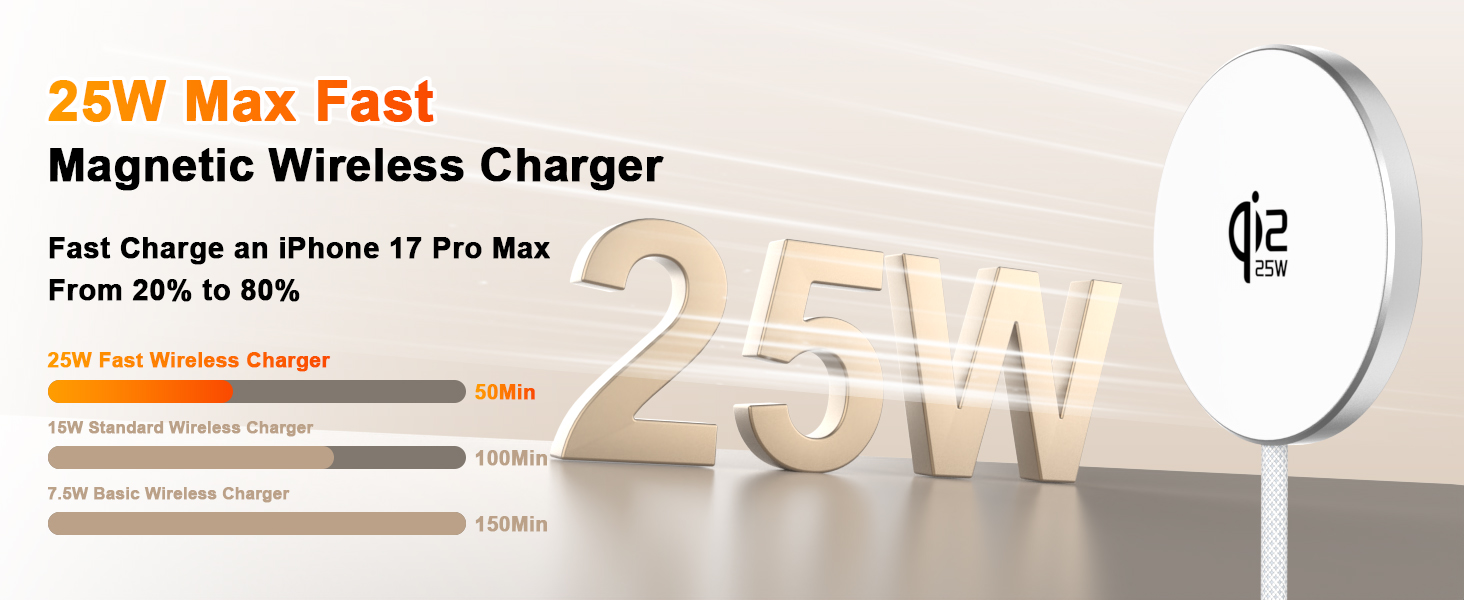 25w qi2.2 wireless charger fast charging iphone 17