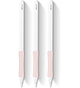3 Pack Pink iPencil Grips Case Cover Ergonomic Silicone Sleeve Holder Compatible with Apple Penci...