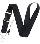 juanooo Black Lanyard for Keys &amp; ID Badges Cool Key Keychain Lanyard for Women Teachers Staff Gir...