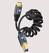 Thzzhnno Coiled USB B to USB C Cable