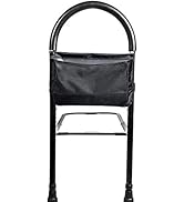 Vaunn Medical Bed Rail Assist &amp; Height Adjustable Grab bar Handle for Adults &amp; Seniors, Charcoal ...