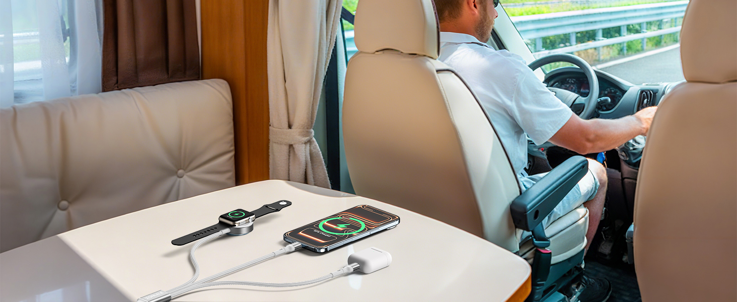 Travel Essentials multi charging cable for apple watch charger
