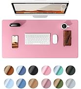 YSAGi Leather Desk Pad Protector, Large Mouse Pad, Non-Slip PU Leather Desk Blotter, Laptop Desk ...