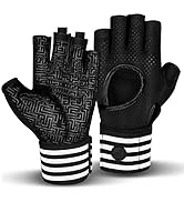 MOREOK Workout Gloves Gym Gloves for Men/Women, [3MM Gel Pad] [3/4 Finger] Weight Lifting Gloves ...