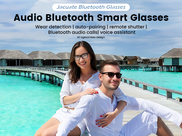 Bluetooth Audio Smart Glasses for Women Men,Blue Light Blocking Bluetooth Glasses with Speak
