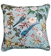 Maison d' Hermine Hokuzai - Blue 100% Cotton Decorative Pillow Cover for Couch Sofa Cushion Cover...