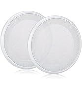Facmogu 2PCS 8in White Ceiling Speaker Covers, Surface Mount Speaker Grill Mesh Round Speaker Gri...