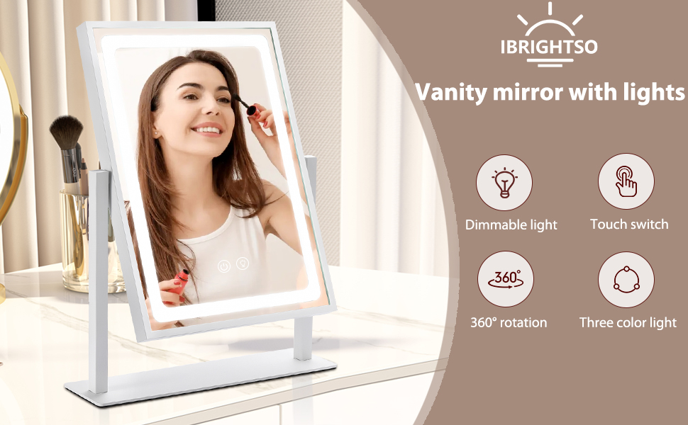 vanity makeup mirror with lights