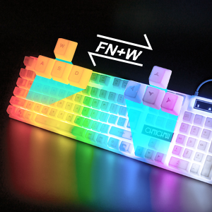 RGB keyboard teclado gamer white gaming keyboard xbox keyboard and mouse rainbow keyboard