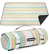 G GOOD GAIN Picnic Blanket Waterproof &amp; Sand Proof,Beach Blanket Portable with Carry Strap, XL La...